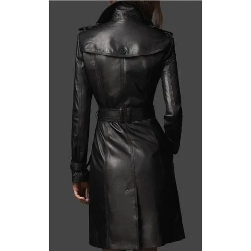 Women faux Leather Coat DP