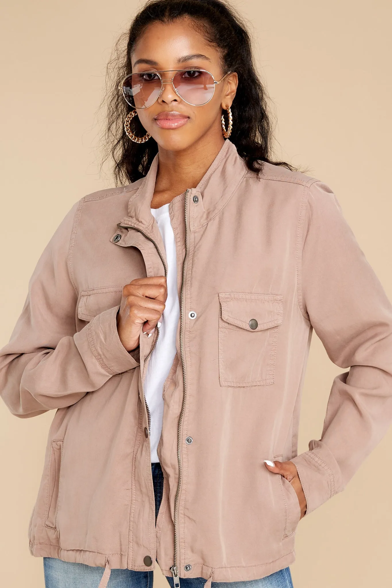 Worth The Fall Taupe Jacket